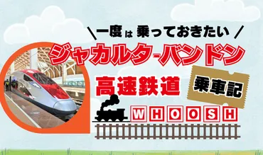 インドネシア高速鉄道Whoosh徹底解説！ジャカルタ・バンドン間を最速で移動する方法とは？ジャカルタ〜バンドン間を快適に！Whoosh高速鉄道の魅力