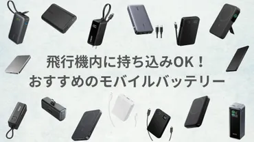 2025年最新】飛行機内に持ち込みOK！おすすめのモバイルバッテリーを紹介 