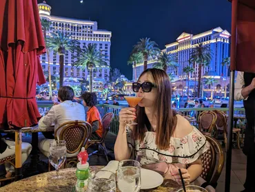 2024年ラスベガス旅行⑧パリスホテルの下にあるフレンチ「Mon Ami Gabi」でベラージオの噴水を見ながらディナーを食べました。 