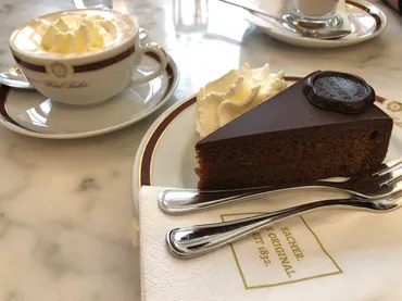 ウィーンの老舗カフェでザッハートルテ食べ比べ！カフェ・ザッハー vs デメル 