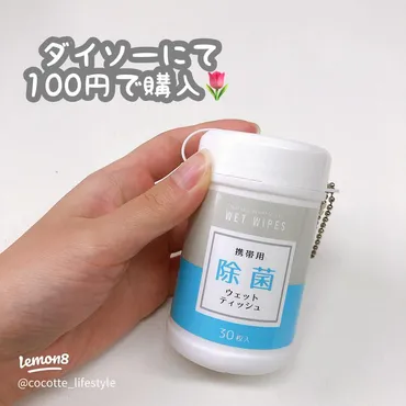 ダイソーの携帯用除菌ウェットティッシュが便利!