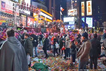 用意周到でなければ体験できない NYタイムズスクエアの大晦日カウントダウン:朝日新聞GLOBE+