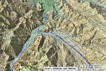 日本の地質百選：糸魚川－静岡構造線〔糸魚川〕［地質情報ポータルサイト］