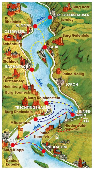 ドイツの古城が楽しめる絶景ライン川クルーズ 