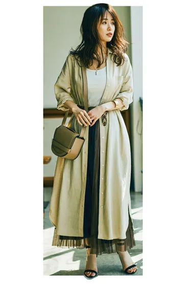 大人のベージュシャツワンピース11選