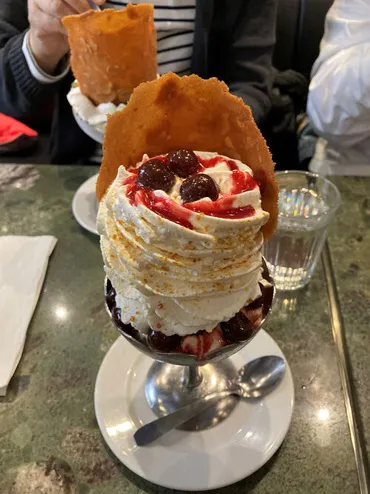 パリのサンルイ島でベルティヨンのアイスクリームを平らげる ...