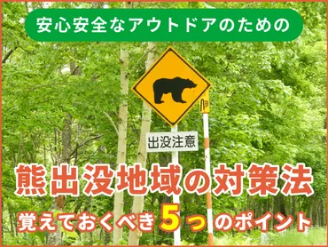 熊出没地域の対策法！安全なアウトドアライフを送るために 