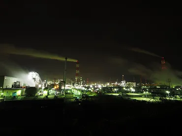 鹿島の工場夜景(鹿島臨海工業地帯)・砂山都市緑地(神栖市) 