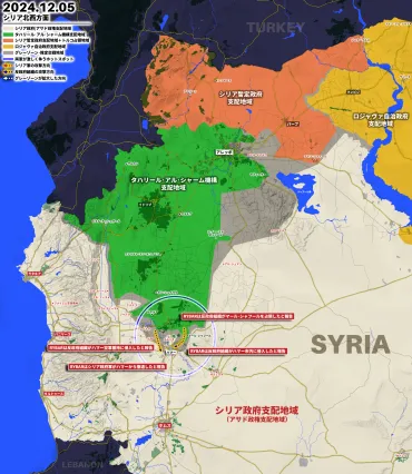 反政府組織が県都ハマーに侵入、シリア政府軍は街を放棄して撤退