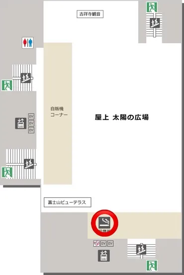 吉祥寺駅東急百貨店屋上喫煙所
