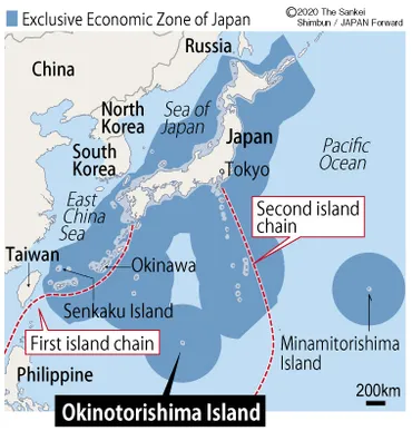 太平洋安保の危機:沖ノ鳥島EEZ10日連続で中国船