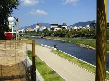 アモーレ木屋町鴨川納涼床風が心地いい昼の川床
