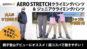 サコッシュ付きのパンツは超便利!ワークマンエアロストレッチクライミングパンツ年春モデル&ワークマンキッズもレビューしました。