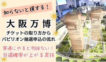 大阪万博】チケット購入とパビリオン抽選申込の裏技!予約を取りやすくする方法