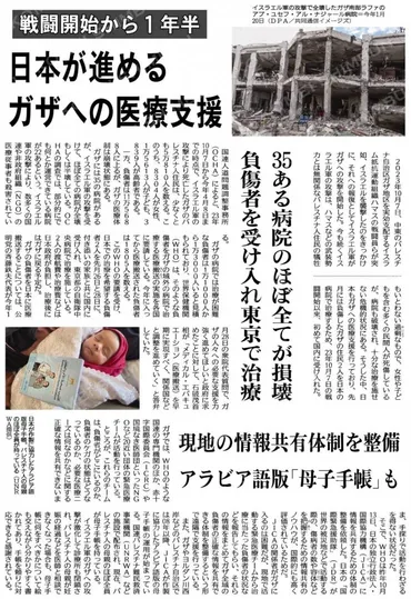 日本が進めるガザへの医療支援