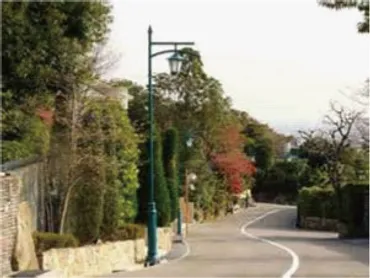 日本で初めて無電柱化が行われた住宅地:兵庫県芦屋市六麓荘町
