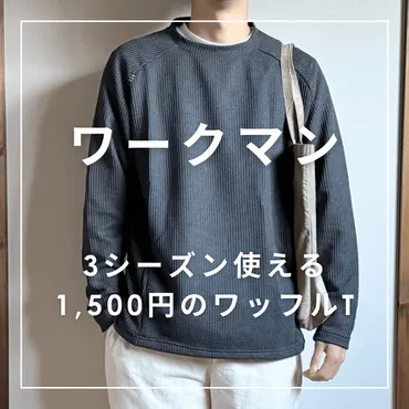 ワークマンで買える円のワッフルがシーズン使える優れ者でした。ムーブアクティブサーマル長袖シャツ