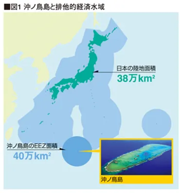 沖ノ鳥島とその周辺海域の未来は？日本のEEZを守るための技術開発と国際情勢(？)沖ノ鳥島：日本の最南端、EEZを支える小さな島の現状