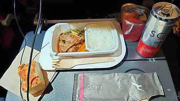 カンタス航空シドニー～羽田エコノミークラス機内食（）