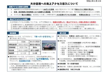 大分空港～大分市内を結ぶホバークラフトが年以降に復活