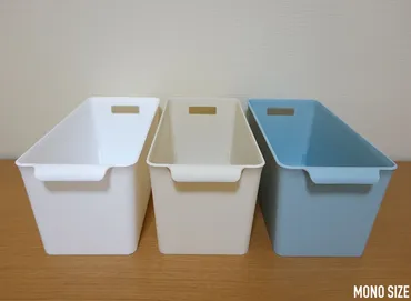 均「ラッセバスケットスリム」の商品情報とサイズ・収納例。セリアとキャンドゥで販売（）