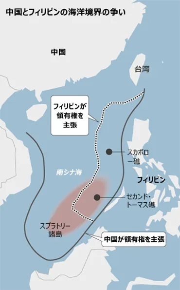 一触即発続く南シナ海、中国海警船とフィリピンの貨物船が衝突