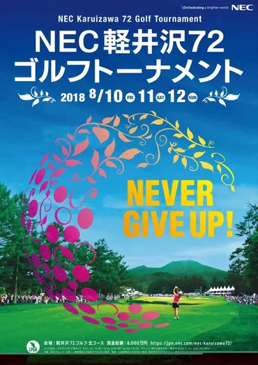 2018年：NEC軽井沢72ゴルフトーナメント観戦 