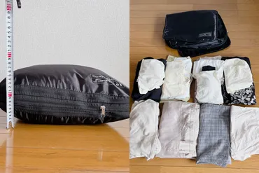 ダイソーの「衣類圧縮バッグ」が旅行に便利すぎる!3サイズ使ってみたら収納力に感動:100均クイーン渋谷飛鳥の『本当にいいもの』第10回③