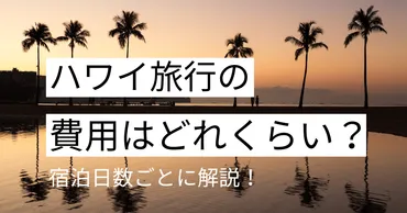 ハワイ旅行の費用はいくら？予算別に徹底解説！賢く節約！ハワイ旅行費用徹底ガイド！！