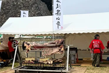 さくらの見頃は4月13日までか!?急げ!肉好き、桜好き、丹波篠山好き集まれ!「うまいもんお城横丁」でBBQの春がはじまる!