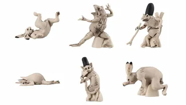 躍動感たまんない♡国宝「鳥獣戯画」の擬人化したウサギやカエルがミニフィギュアに