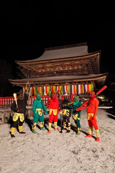 全国の鬼が奈良に集結!良い鬼へと改心の節分会「鬼火の祭典」