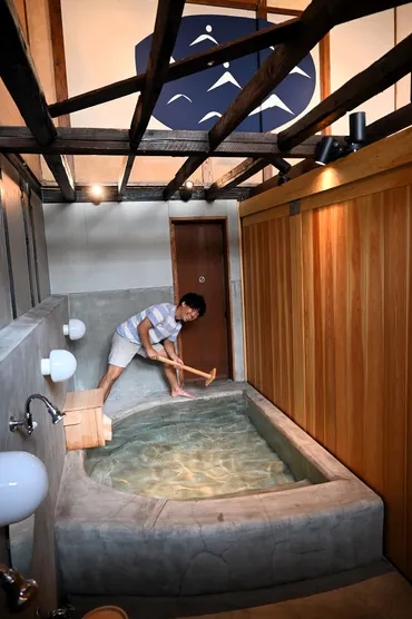 昭和薫る熱海・渚町 35年ぶり温泉銭湯 飲食店改装、今秋オープン「憩いの場に」