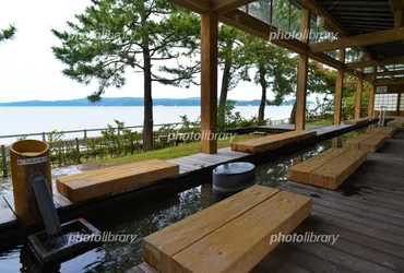 和倉温泉 湯っ足りパークの足湯 写真素材 5745502