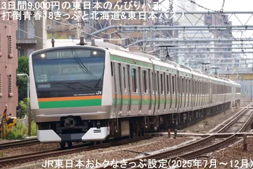 3日間9,000円の東日本のんびりパス発売で打倒青春18きっぷと北海道&東日本パス! JR東日本おトクなきっぷ設定(2025年7月~12月)