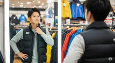 失敗しないノースフェイスダウンベストのサイズ感と身長別のフィット感