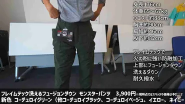 ワークマン】2023年秋冬新作も「洗えるフュージョンダウン モンスターパンツ」が登場!今年はコーデュロイ