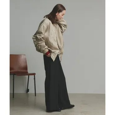 アドティエ ad thie 【2025AW新作】ギャザーデザインアシンメトリーMA