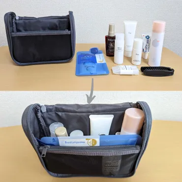 無印良品の旅行ポーチ、「吊るして使える洗面用具ケース」が遠征に最高便利でした 