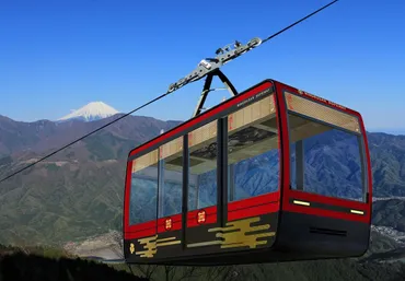 身延山ロープウェイに新型ゴンドラ「知恩号」「報恩号」 40年ぶり 