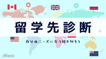 留学先診断】あなたに合う国は？向いている国チェック 