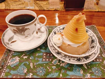 福島駅一人ランチ】レトロモダンな喫茶店「珈琲グルメ」で大きなババロアソフトクリーム付きのランチ 