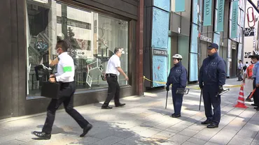 ゛仮面強盗゛が起きた銀座で貴金属強盗事件に対処する訓練